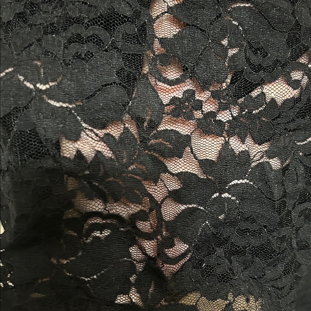 Allegra K Black Lace Blouse NWT Size M - Picture 5 of 6